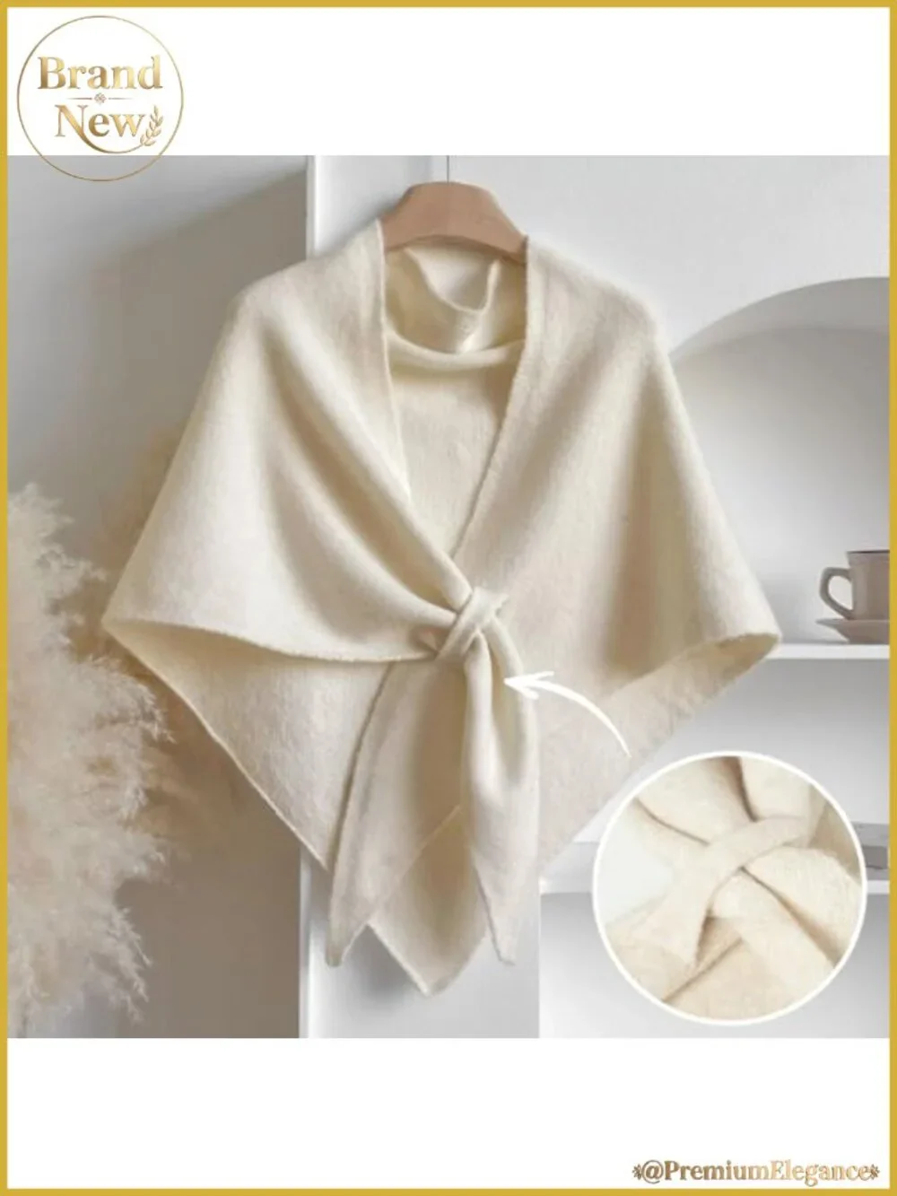 Women's Knit Shawl Wrap Triangle Cape Pashmina Sweater Scarf Fall Winter
